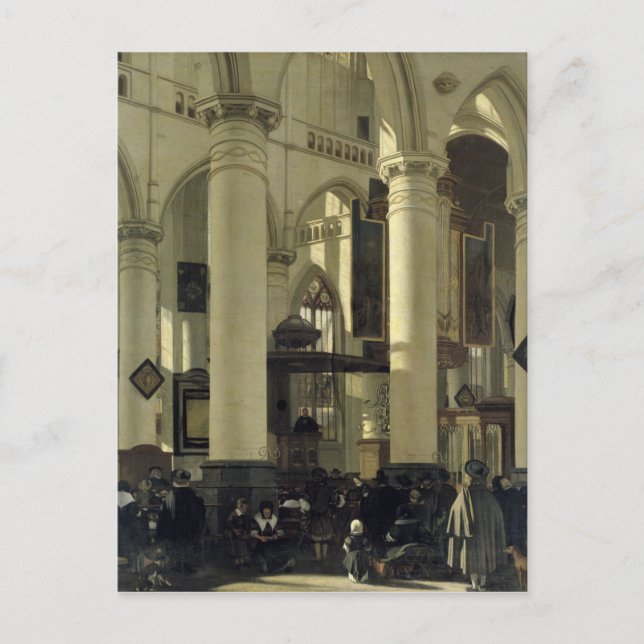 Inneres einer Kirche Postkarte (Vorderseite)