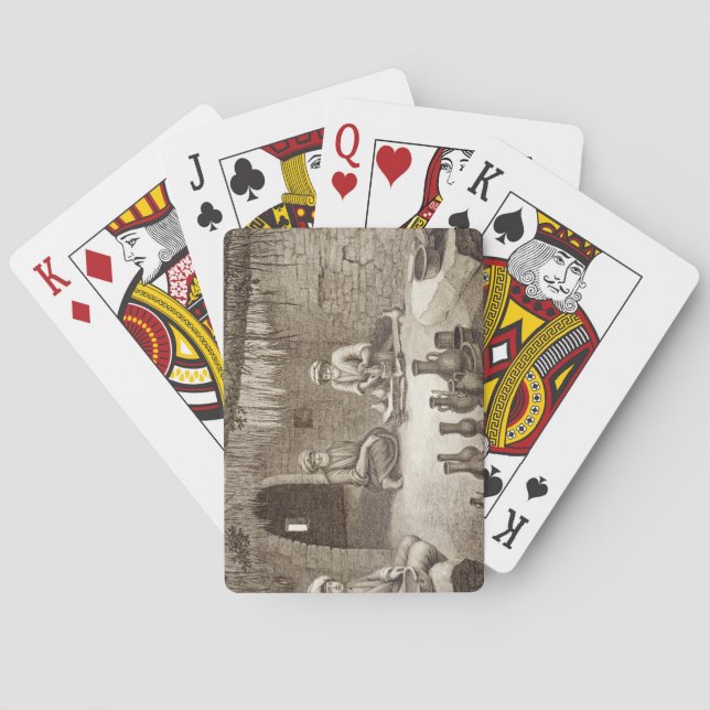 Inneres einer Potter-Werkstatt, aus Band II Ar Spielkarten (Rückseite)