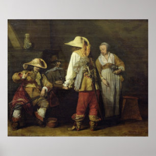 Inneres eines Gasthauses, 1636 Poster