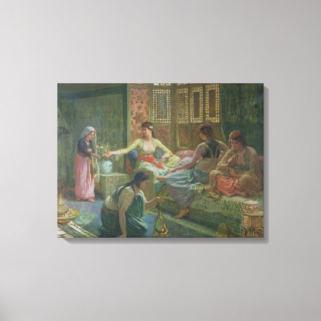 Inneres eines Harem, c.1865 Leinwanddruck (Vorderseite)