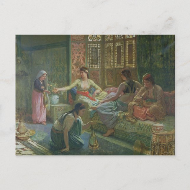 Inneres eines Harem, c.1865 Postkarte (Vorderseite)