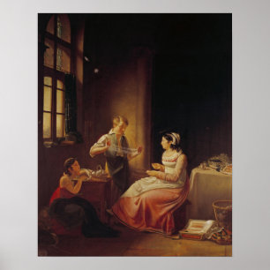 Inneres eines Hauses in Macon Poster