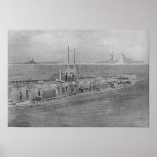 Inneres eines modernen deutschen U-Bootes Poster