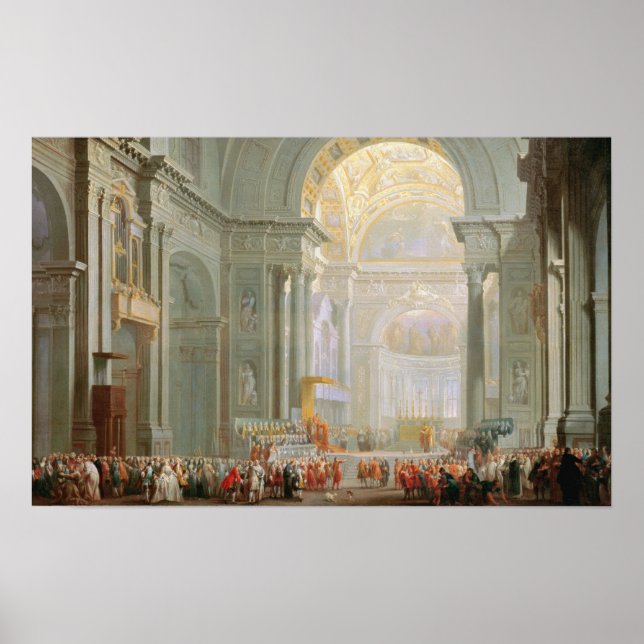 Inneres eines Petersdoms, Rom Poster (Vorne)