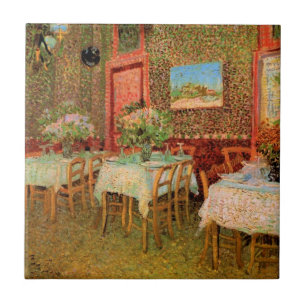 Inneres eines Restaurants von Vincent van Gogh Fliese