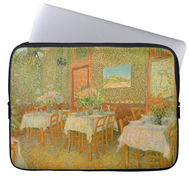 Inneres eines Restaurants von Vincent van Gogh Laptopschutzhülle (Vorderseite)