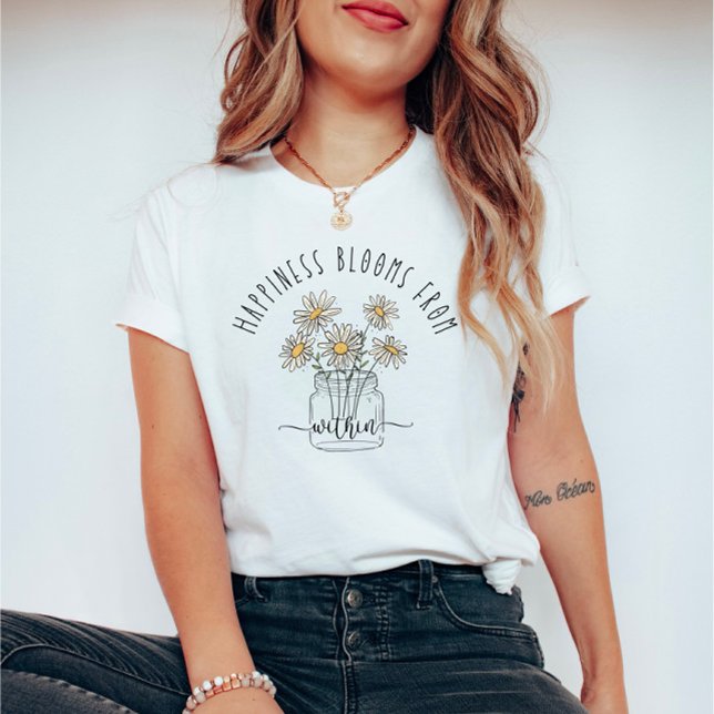 Inneres Glück Vintag Daisy Blume T-Shirt (Von Creator hochgeladen)