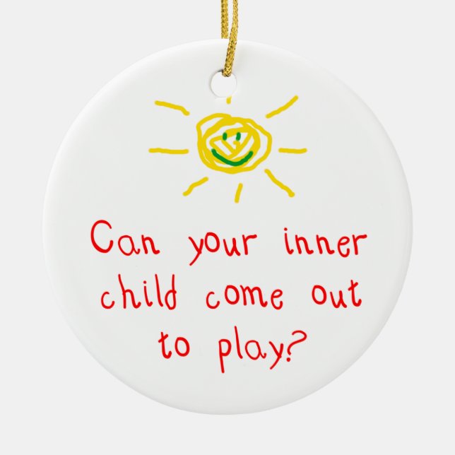 Inneres Kind Keramik Ornament (Vorne)