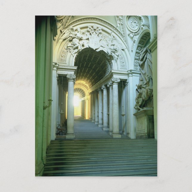 Inneres mit Blick auf die Treppe Postkarte (Vorderseite)
