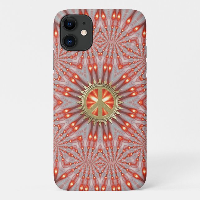 Inneres Peace Fire Energy Mandala Case-Mate iPhone Hülle (Rückseite)