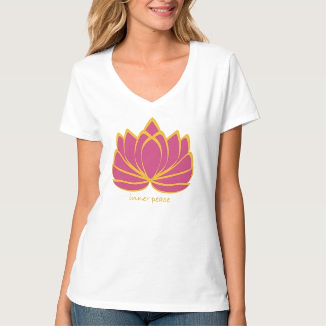 Inneres Peace lotus yoga Tshirt (Vorderseite)