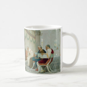 Inneres römischen Gebäude mit Figuren Tasse