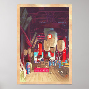 Inneres von Asakusa Kannon Temple Narazaki Eisho Poster