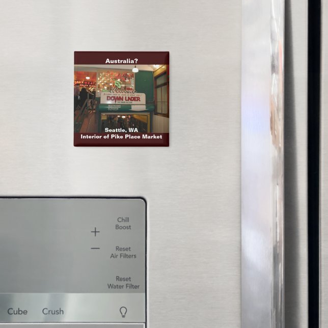 Inneres von Pike Place Market Seattle, Washington Magnet (In Situ (Kühlschrank))