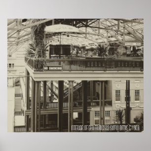 Inneres von San Francisco Sutro Baths 1908 Poster