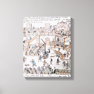 Innerhalb der alten lutherischen Kirche York Leinwanddruck