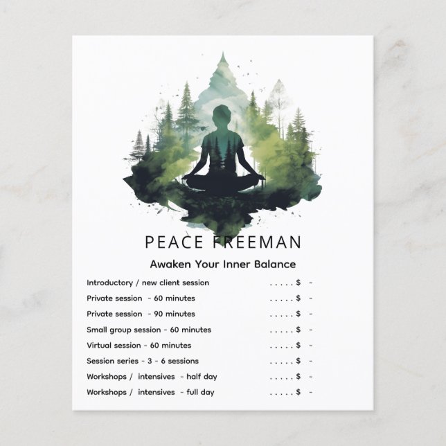 Innerhalb der Stille | Waldmeditation Flyer (Vorne)