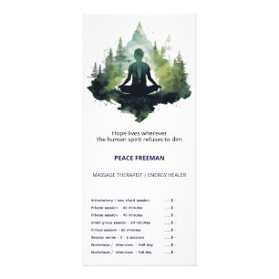 Innerhalb der Stille Waldmeditation Werbekarte