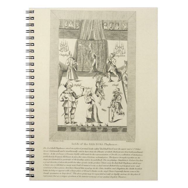 Innerhalb des Red Bull-Schauspielhauses Frontispiz Notizblock (Vorderseite)