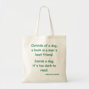 Innerhalb eines Hundes… Groucho Marx Tragetasche