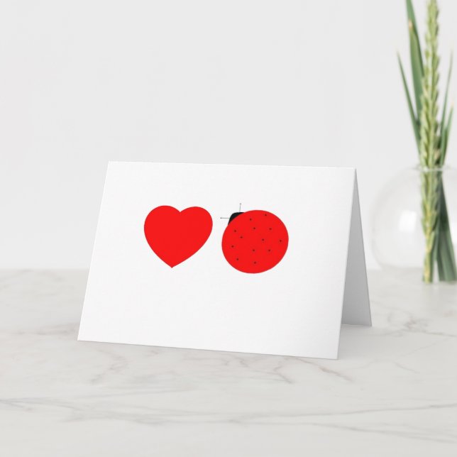 innerhalb: glücklicher Valentinstag, lovebug! Feiertagskarte (Vorderseite)