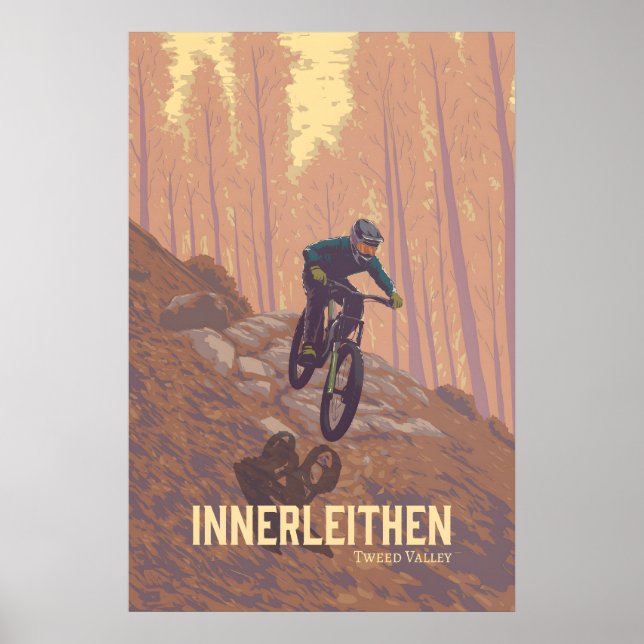 Innerleithen Mountainbike-Reiseposter Poster (Vorne)
