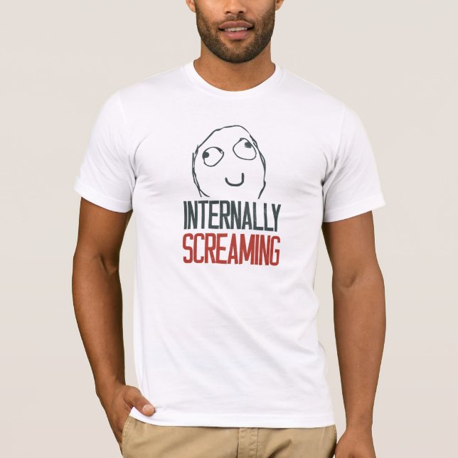 Innerlich schreiendes meme T-Shirt (Vorderseite)