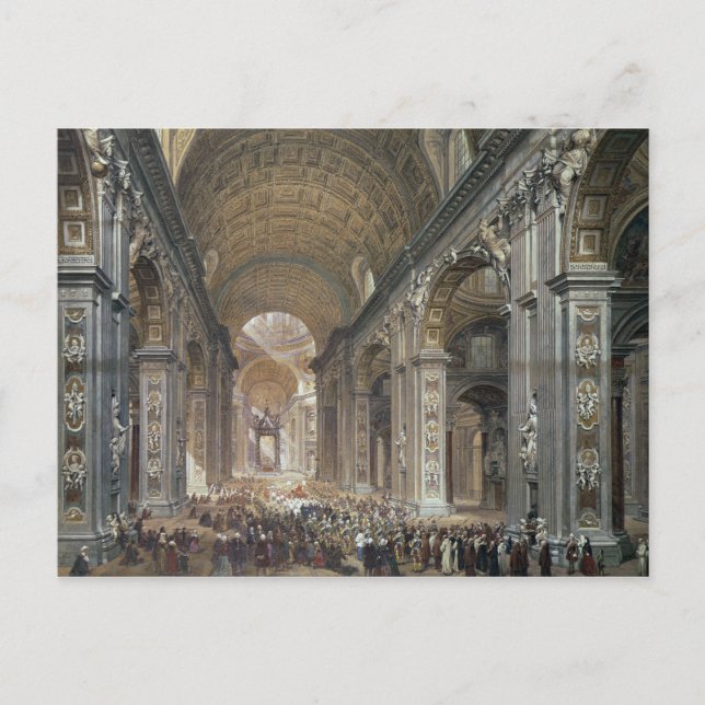 Innern von St. Peter's, Rom, 1867 Postkarte (Vorderseite)