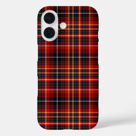 Innes Clan Bright Red Tartan iPhone 16 Hülle