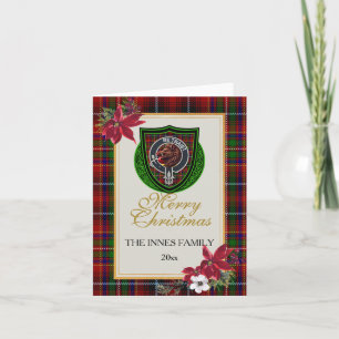 Innes-Schottischer-Clan-Tartan & Wappen Karte