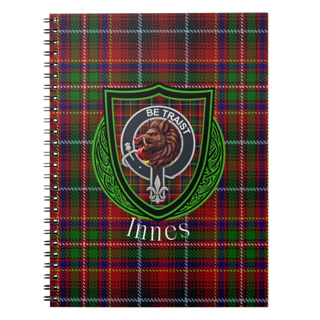 Innes Scottish Clan Tartan & Crest Notizblock (Vorderseite)