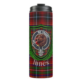 Innes Scottish Clan Tartan & Crest Thermosbecher