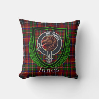 Innes Scottish Clan Tartan & Wappen Kissen