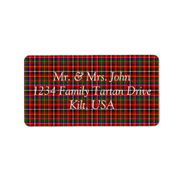 Innes Tartan Label Adressaufkleber