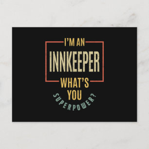 Innkeeper Job Titel Männer Frauen Geschenk Postkarte