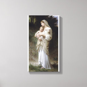 Innocence Madona Baby Lamb bouguereau Leinwanddruck