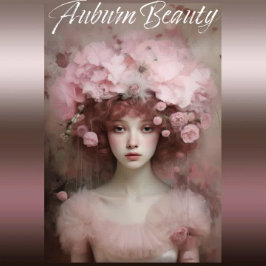 Innocent Beauty - Ein Frauenportrait und Blume Geschenkpapier Set