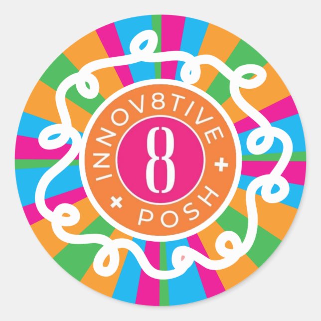 Innov8tive + Posh Classic Round Sticker (Vorderseite)