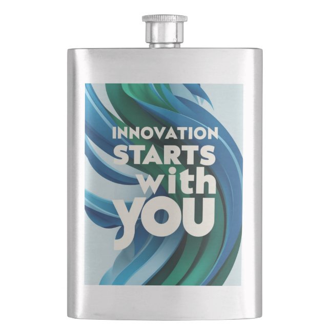 Innovation beginnt mit der Option 2 Flachmann (Vorderseite)