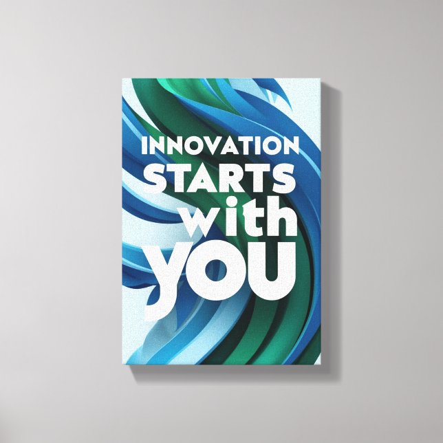 Innovation beginnt mit der Option 2 Leinwanddruck (Vorderseite)
