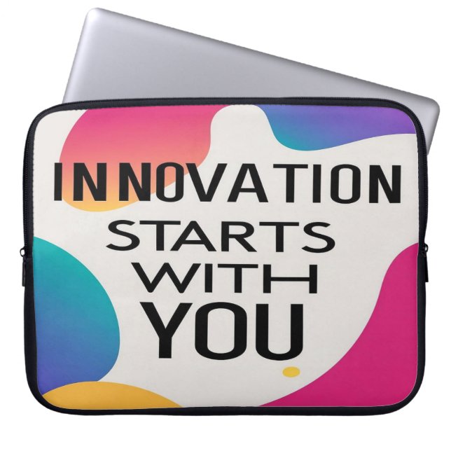 Innovation beginnt mit Ihnen Laptopschutzhülle (Vorderseite)