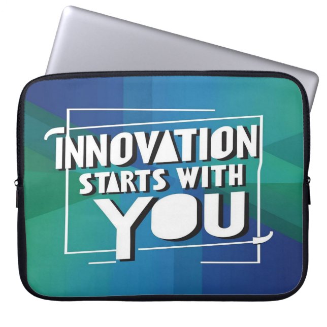 Innovation beginnt mit Option 3 Laptopschutzhülle (Vorderseite)