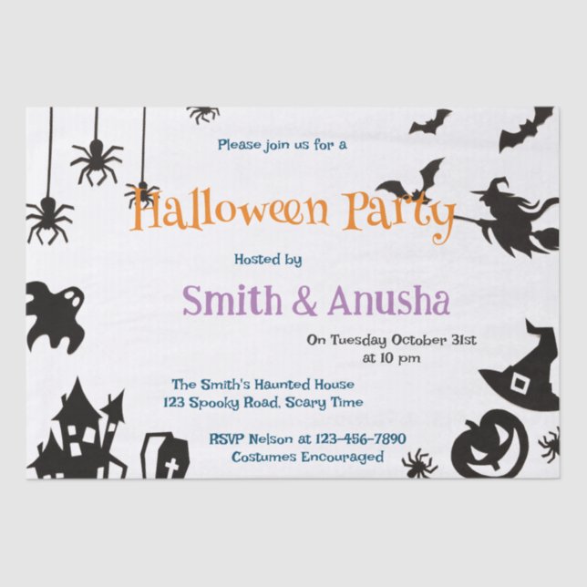 Innovation Erwachsenes Halloween-Party Seidenpapier (Vorderseite)