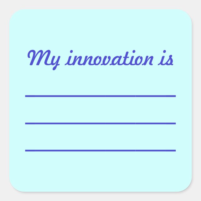 Innovationsförderer Quadratischer Aufkleber (Vorderseite)