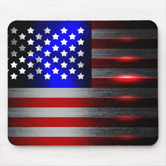 Innovative Laser-Schnitt-amerikanische Flagge 1 Mousepad (Vorne)