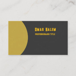 "Innovative Visitenkarte mit goldenen Touchs