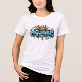 Innovatives Aquarius Zodiac Graffiti Airbrush Tri-Blend Shirt