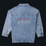 Innovatives Design Denim Jacket Jeansjacke<br><div class="desc">Personalisiert mit Text - Keine Sorge - Strg Alt Entf - Sei glücklich - Anpassbare Damenbinden-Jacken - Anpassbar - oder Wählen Sie Ihren Lieblings-Text / Schriftart / Größe ! Design von MIGNED Viel Glück - Happy :)</div>