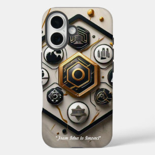 "Innovieren, stören, wiederholen" iPhone 16 Hülle