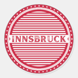 Innsbruck City Pride Emblem – Austria Identity Runder Aufkleber